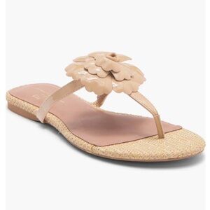 Linea Paolo Laurel Flower Thong Sandal Women’s Size 6 Color Tan